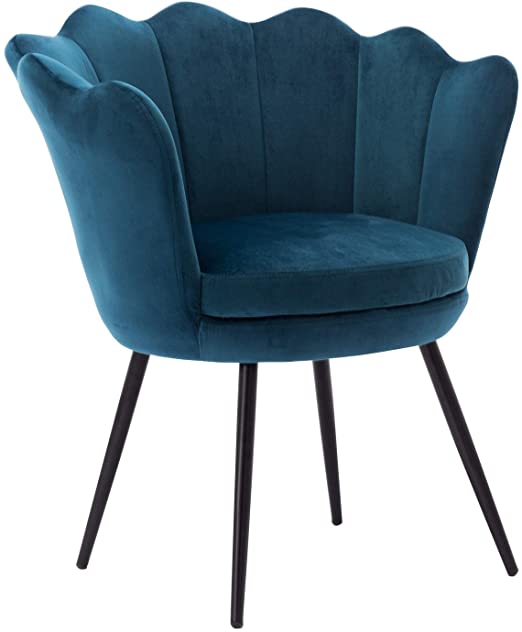 Amazon.com: Mordern Velvet Accent Chair,Comfy Lotus Upholstered .