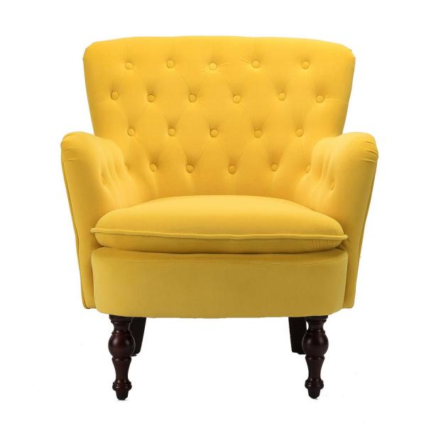 Boyel Living Mustard Yellow Antique Accent Single Sofa Comfy .