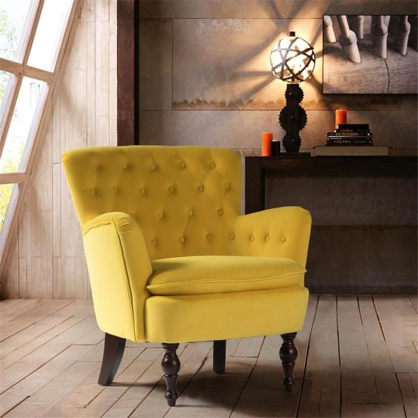 Boyel Living Mustard Yellow Antique Accent Single Sofa Comfy .