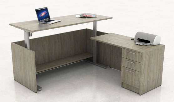 Height Adjustable L-Shape Desk | Superior Office Servic