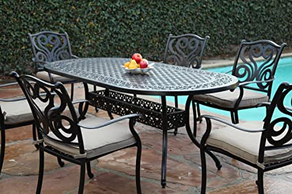 Amazon.com : Dining Set CBM Outdoor Cast Aluminum Patio Furniture .