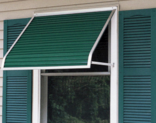 3100 Series Aluminum Window Awning with Open Side Support Arms 33 .