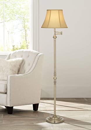 Montebello Traditional Floor Lamp Swing Arm Antique Brass Off .