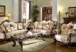 French Provincial Formal Antique Style 2pc Sofa & Loveseat Set in .
