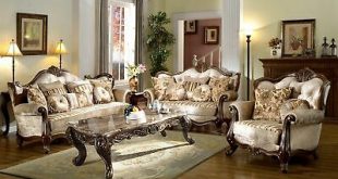 French Provincial Formal Antique Style 2pc Sofa & Loveseat Set in .