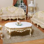 638 AJ Floral Fabric Polrey French Provincial Style Living Room S