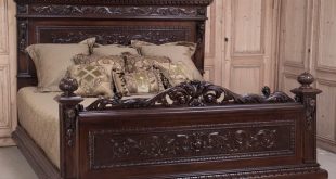 Italian Renaissance Walnut KING Bed - Inessa Stewart's Antiques .