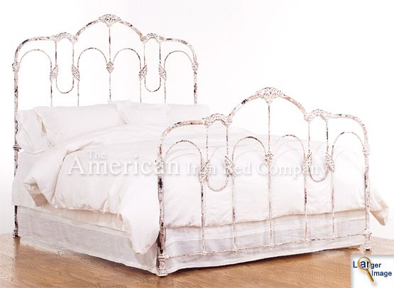 Old Wrought Iron Beds | headboard 64 high footboard 42 high shown .