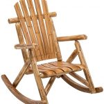 Amazon.com: DJL Antique Wood Outdoor Rocking Log Chair Wooden .