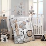 Lambs & Ivy Jungle Safari Nursery Baby Crib Bedding Set, Gray/Tan .