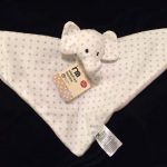 mothercare Elephant Blankie White Beige Dot Cream Blanket .