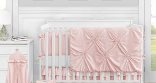 Solid Color Blush Pink Shabby Chic Harper Baby Girl Crib Bedding .