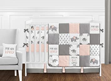 Amazon.com : Sweet Jojo Designs Blush Pink, Grey and White .