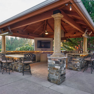 75 Beautiful Transitional Stamped Concrete Patio Pictures & Ideas .
