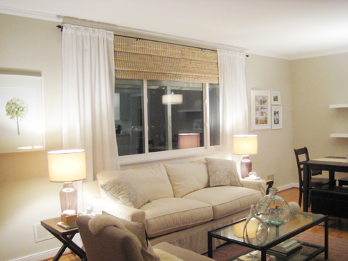 Make Your Picture Windows Look Huge By Hanging Bamboo Blinds And .
