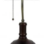 Desk Lamp/Bankers Lamp/Office Lamp Green Glass Shade, Pull Switch .