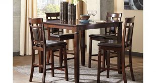 Bennox Counter Height Dining Room Table and Bar Stools (Set of 5 .