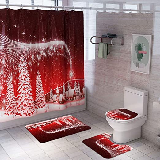 Amazon.com: ARTIFUN 4 PCS Christmas Bathroom Decorations Set .