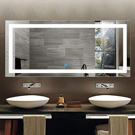 Amazon.com: DP Home Large Mirror with Lights, LED Bathroom Mirror .