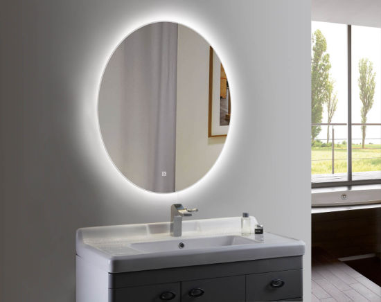 Bathroom Mirror With Light - Image of Bathroom and Clos
