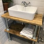 Rustic industrial sink vanity unit constructed from reclaimed .