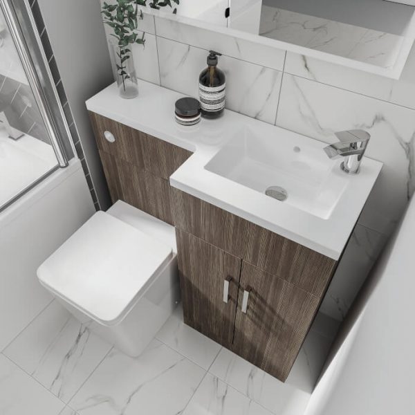 Serena Mini L-Shaped Vanity & WC Unit 920 In Three Colou