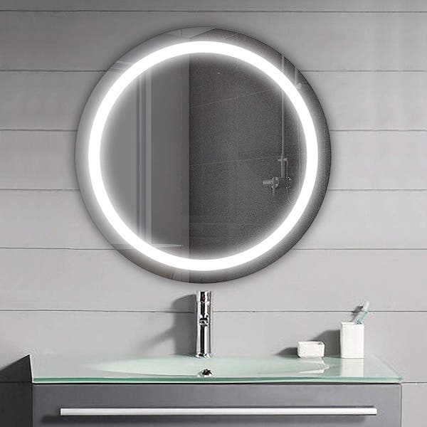 Shop Vanity Art 24" Frameless Round LED Lighted Illuminated .