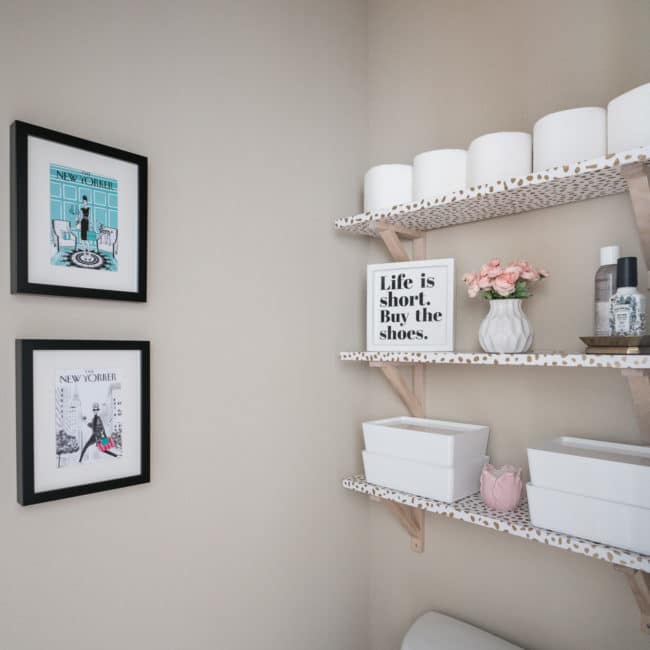 Adding Storage Over the Toilet {Water Closet Makeover} - Polished .