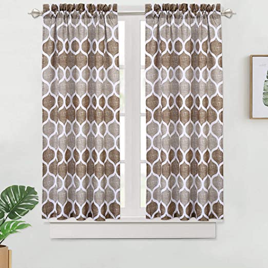 Amazon.com: Haperlare Tier Curtains for Living Room, Lattice .