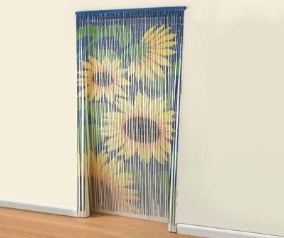 BAMBOO SUNFLOWER DOOR BEADED CURTAIN INSECTS FLY SCREEN | Beaded .
