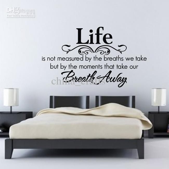 Beautiful bedroom wall art stickers Bedroom Wall Quotes Living .