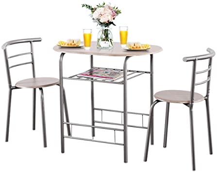 Amazon.com - Giantex 3 Piece Dining Set Compact 2 Chairs and Table .