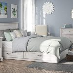 Ameriwood White Magnolia Oak Full Mates Storage Bed | Big Lo