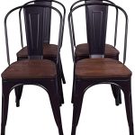 Amazon.com: H JINHUI Metal Dining Chairs, Indoor Outdoor Stackable .