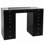 SlayStation Plus 2.0 Black Vanity Table by Impressions Vani