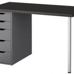 Amazon.com: IKEA Computer Table with Drawers, Black-Brown, Gray 47 .