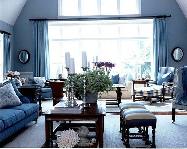 20 Blue living room design ideas | Blue furniture living room .