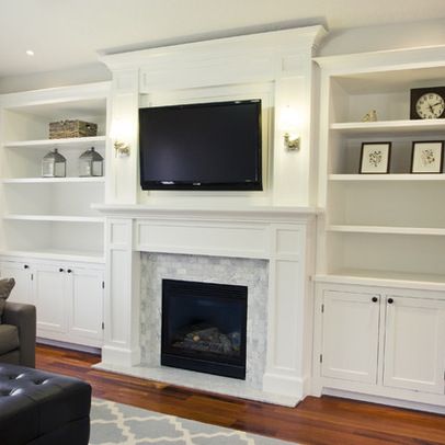 Bookcases Around Fireplace