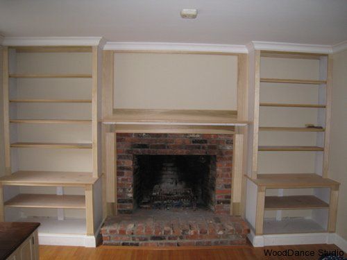 Plans for Building a Book Shelf Around a Fireplace | eHow .