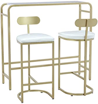 Amazon.com - YANGLY Kitchen Bar Table and 2 Stools Set Breakfast .