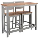 Buy Argos Home Chicago Bar Table and 2 Stools - Grey | Space .