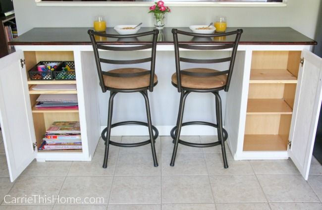 Breakfast Bar Table With Storage