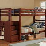 865-ESP Espresso finish twin/twin bunk bed with built in drawers .