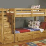 Ponderosa Pine Twin Over Twin Steps Bunk Bed is crafted of select .