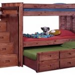 Raven Hill Twin Bunk Bed with Trundle and Stairs - Transitional .