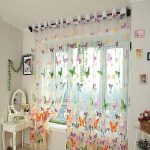 Butterfly Print Sheer Window Curtains Home Decoration | Alexnld.c