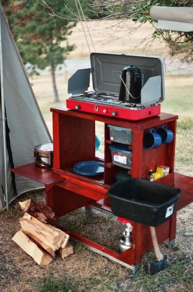 Off-grid cooking station - camp kitchen - DIY | Camp kitchen .