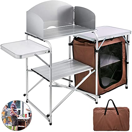 Amazon.com : VBENLEM Camping Outdoor Kitchen 2-Tier Camping .