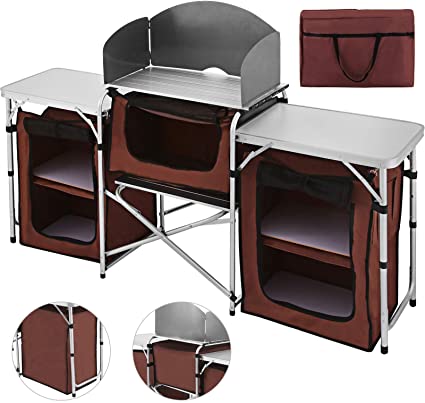 Amazon.com: Happybuy Portable Camping Kitchen Table .
