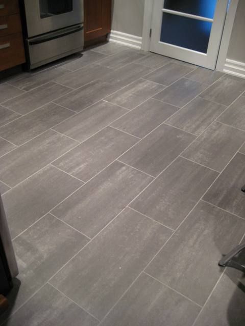 Porcelain Subway Floor | Kitchen flooring, Kitchen floor tile .